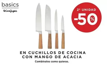 Oferta de El Corte Inglés - En Cuchillos De Cocina Con Mango De Acacia en Hipercor