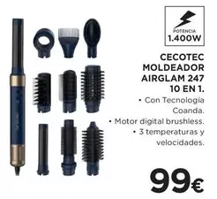 Oferta de Cecotec - Moldeador Airglam 247 10 En 1 por 99€ en Hipercor