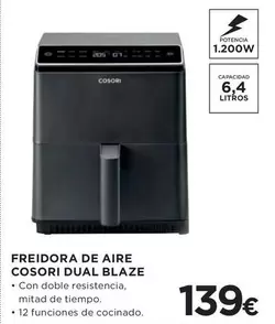 Oferta de Cosori - Freidora De Aire por 139€ en Hipercor