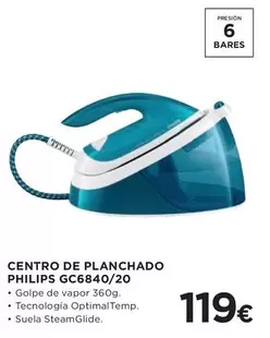 Oferta de Philips - Centro De Planchado Gc6840/20 por 119€ en Hipercor