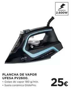 Oferta de Ufesa - Plancha De Vapor por 25€ en Hipercor