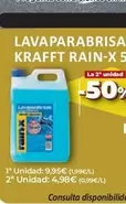 Oferta de Lavaparabrisa Rain-x 5 por 9,95€ en Hipercor