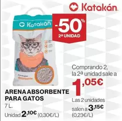 Oferta de Katakan - Arena Para Gatos por 2,1€ en Hipercor