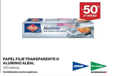 Oferta de Albal - Papel Film Transparente O Aluminio en Hipercor