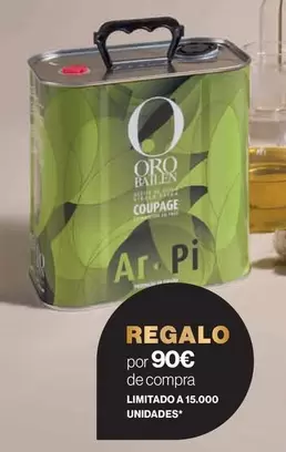 Oferta de Oro De Bailen - Aceite De Oliva Virgen Extra por 90€ en Hipercor