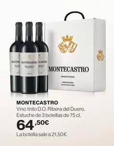 Oferta de Vino Tinto D.o. Ribera Del Duero por 64,5€ en Hipercor