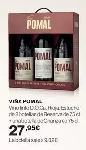 Oferta de Vino Tinto D.o.ca. Rioja por 27,95€ en Hipercor