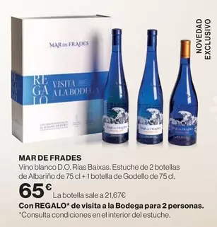 Oferta de Mar De Frades - Vino Blanco D.O. Rias Baixas por 65€ en Hipercor