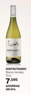 Oferta de Disfrutando - Blanco Verdejo por 7,05€ en Hipercor