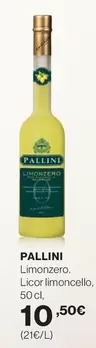 Oferta de Pallini - Limonzero. Licor Limoncello por 10,5€ en Hipercor