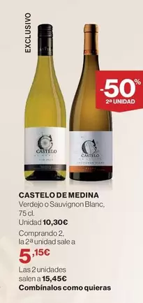 Oferta de Castel De Medina - Verdejo O Sauvignon Blanc por 10,3€ en Hipercor