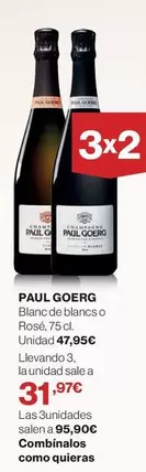 Oferta de Paul Goerg - Blanc De Blancs O Rosé por 47,95€ en Hipercor