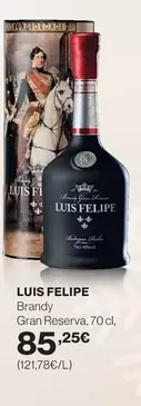 Oferta de Luis Felipe - Brandy Gran Reserva por 85,25€ en Hipercor