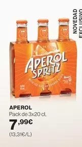 Oferta de Aperol - Pack De 3x20 Cl por 7,99€ en Hipercor