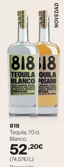 Oferta de Tequila Blanco por 52,2€ en Hipercor