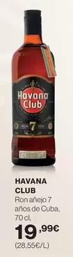 Oferta de Havana Club - Ron Añejo 7 Anos De Cuba por 19,99€ en Hipercor