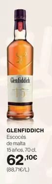 Oferta de Glenfiddich - Escoces De Malta por 62,1€ en Hipercor