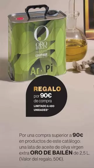 Oferta de Oro De Bailen - Aceite De Oliva Virgen Extra en Hipercor