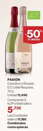 Oferta de Pasión - Cava Brut O Rosado. D.O. Utilel Requena por 11,45€ en Hipercor