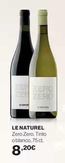 Oferta de Zero Zero Tinto por 8,2€ en Hipercor