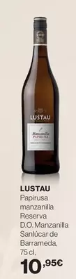 Oferta de Papirusa Manzanilla Reserva D.O. Manzanilla por 10,95€ en Hipercor