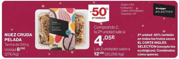 Oferta de Origen - Nuez Cruda Pelada por 8,9€ en Supercor