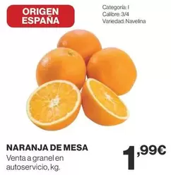 Oferta de Origen - Naranja De Mesa por 1,99€ en Supercor