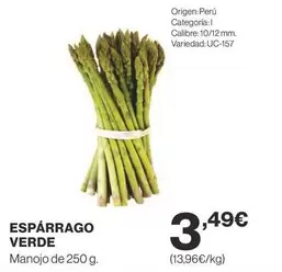 Oferta de Origen - Espárrago Verde por 3,49€ en Supercor