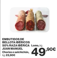 Oferta de Juan Manuel - Embutidos De Bellota Ibéricos 50% Raza Ibérica por 49,9€ en Supercor