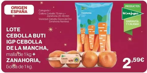 Oferta de Origen - Cebolla Buti IGP Cebolla De La Mancha por 2,59€ en Supercor