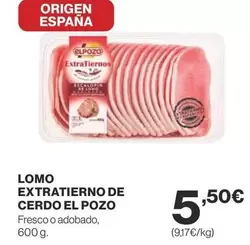 Oferta de Elpozo - Lomo Extratierno De Cerdo por 5,5€ en Supercor