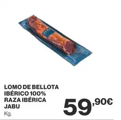 Oferta de Jabu - Lomo De Bellota Ibérico 100% Raza Ibérica por 59,9€ en Supercor