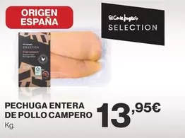 Oferta de Origen - Pechuga Entera De Pollo Campero por 13,95€ en Supercor