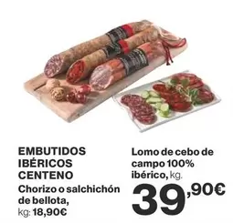 Oferta de Bellota - Embutidos Ibéricos Chorizo O Salchichon De por 39,9€ en Supercor