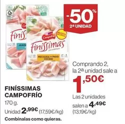 Oferta de Campofrío - Finissimas por 2,99€ en Supercor