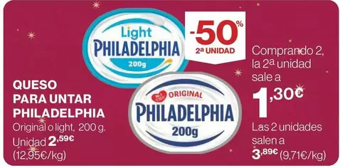 Oferta de Philadelphia - Queso Para Untar por 2,59€ en Supercor