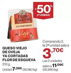 Oferta de Flor de Esgueva - Queso Viejo De Oveja Ya Cortadas por 7,39€ en Supercor