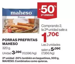 Oferta de Maheso - Porras Prefritas por 3,39€ en Supercor