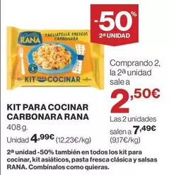 Oferta de Rana - Kit Para Cocinar Carbonara por 4,99€ en Supercor