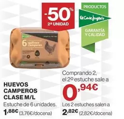 Oferta de Camperos - Huevos Camperos Clase M/l por 1,88€ en Supercor