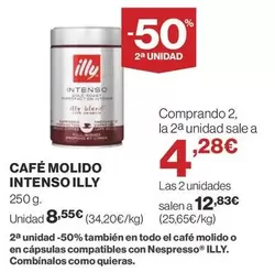 Oferta de Illy - Cafe Molido Intenso por 8,55€ en Supercor