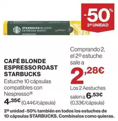 Oferta de Starbucks - Café Blonde Espresso Roast por 4,35€ en Supercor