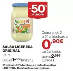 Oferta de Ligeresa - Salsa  Original por 1,79€ en Supercor