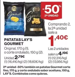 Oferta de Lay's - Patatas Gourmet por 2,79€ en Supercor