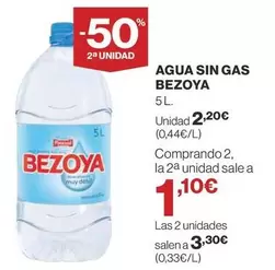 Oferta de Bezoya - Agua Sin Gas por 2,2€ en Supercor