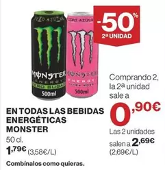 Oferta de Monster - En Todas Las Bebidas Energeticas por 1,79€ en Supercor