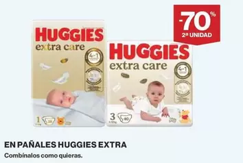 Oferta de Huggies - En Pañales Extra Care en Supercor