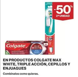 Oferta de Colgate - En Productos Max White, Triple Accion, Cepillos Y Enjuagues en Supercor