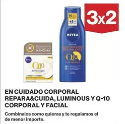 Oferta de Nivea - En Cuidado Corporal Repara&cuida, Luminous Y Q-10 Corporal Y Facial en Supercor