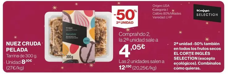 Oferta de Origen - Nuez Cruda Pelada por 8,9€ en Supercor